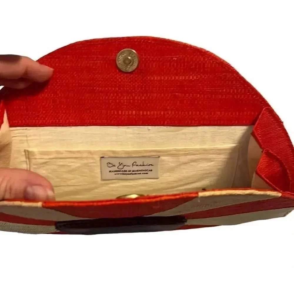 Be you fashion orange clutch